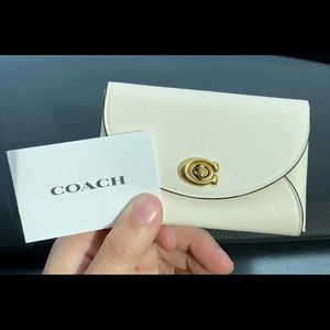 Coach Turnlock Leather Card Case